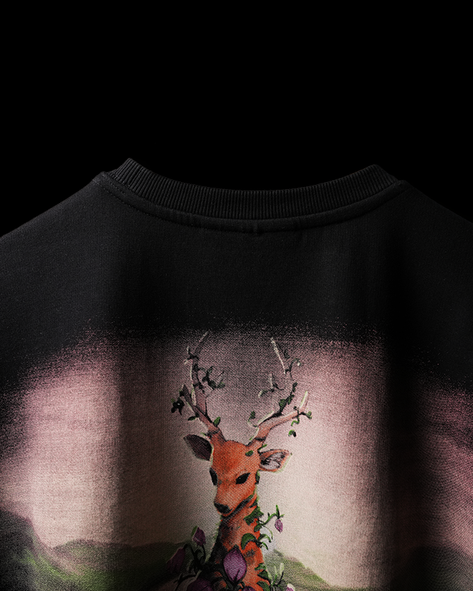 Black Stag Bloom T-Shirt